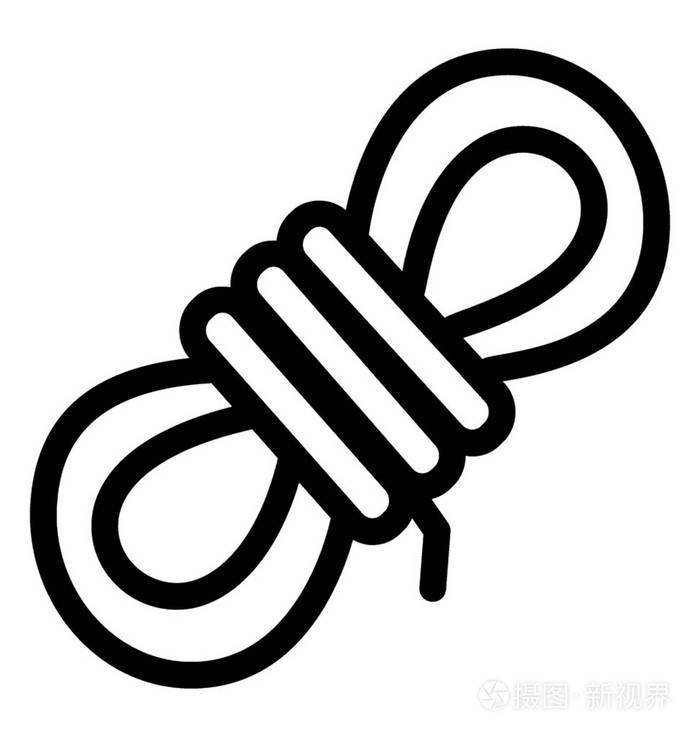 打结的绳子是概念化的攀登和跳跃的目的插画-正版商用图片08th88-摄图