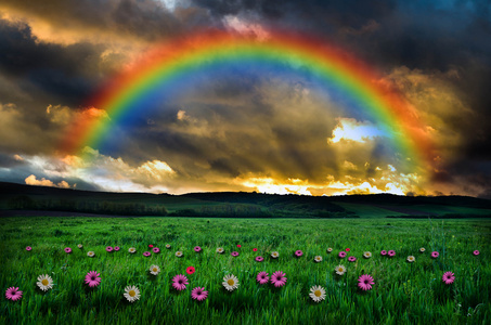 美丽的彩虹背景