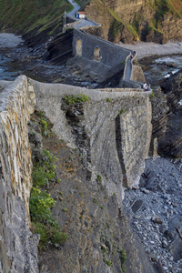 西班牙巴斯克省海岸圣胡安 de Gaztelugatxe 保护区