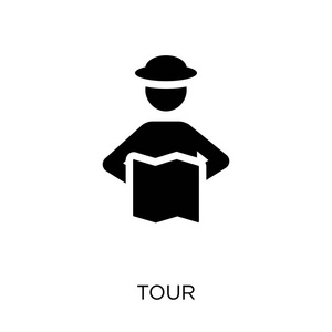 旅游图标。 博物馆收藏的旅游符号设计。 简单的