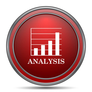 分析图标。白色背景上的互联网按钮