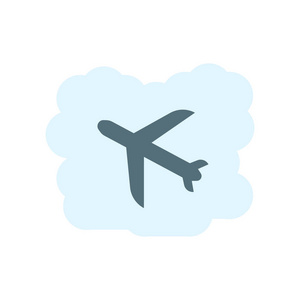 飞机图标矢量隔离白色背景为您的 web 和移动应用程序设计, 飞机徽标概念