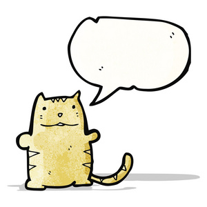 卡通猫与语音泡沫