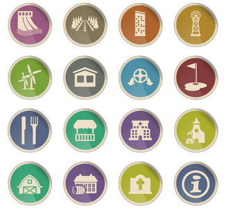 基础设施图标集照片