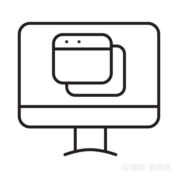 互联网浏览器网络矢量图标插画-正版商用图片08uoel-摄图新视界