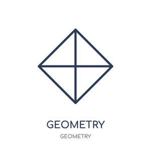 几何 图标。几何线性符号设计从几何集合。简单的大纲元素向量例证在白色背景