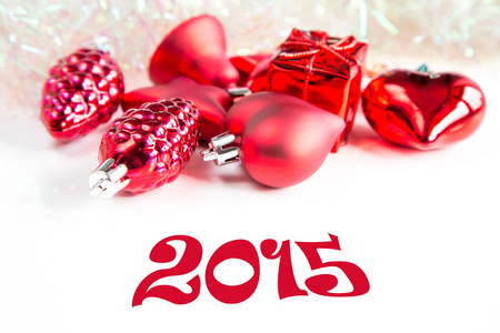 圣诞树装饰和 2015年标志