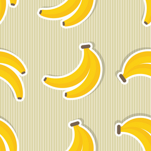 香蕉模式。无缝纹理与成熟的香蕉