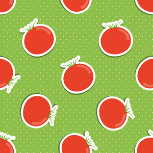 番茄模式。无缝纹理与成熟的红番茄