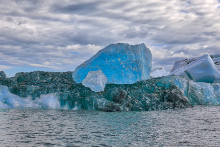 Jkulsrin 冰川, 冰山, 山脉, 冰山泻湖, 蓝色冰, 冰岛