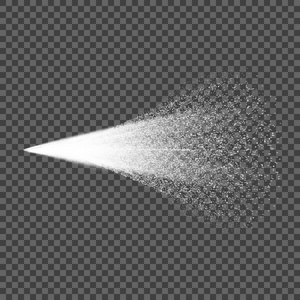 白水雾的矢量效应.磨机化妆喷头.设计元素在透明背景下隔离照片