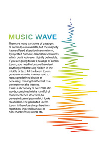 垂直音乐波元素。音频颜色均衡器