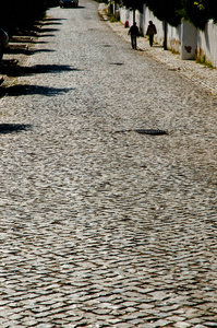 葡萄牙的鹅卵石街