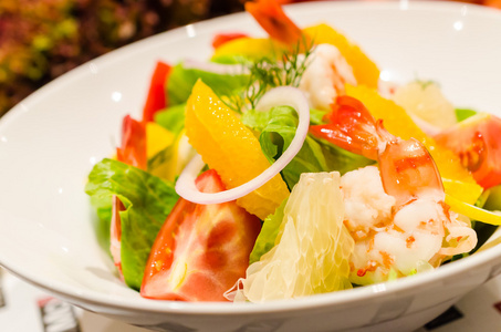 虾仁沙拉图片