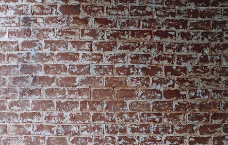宽红色砖墙纹理垃圾背景, 可用于室内设计