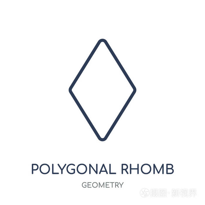 多边形菱形线性符号设计从几何收藏.