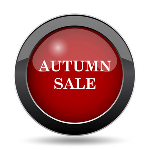 秋季销售图标。白色背景上的互联网按钮