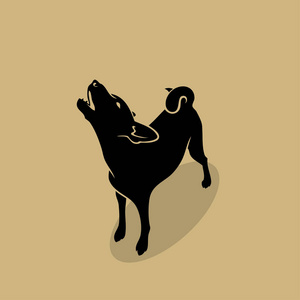 非洲 Basenji 狗孤立向量例证