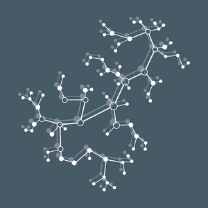 分子结构和通信。科学的概念。医学化学科学