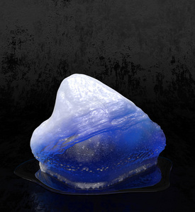 黑色混凝土上的融化冰山插画