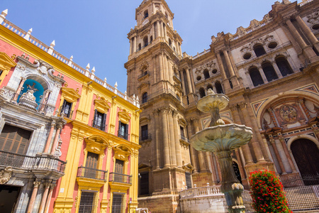 大教堂广场与西班牙马拉加的主教宫