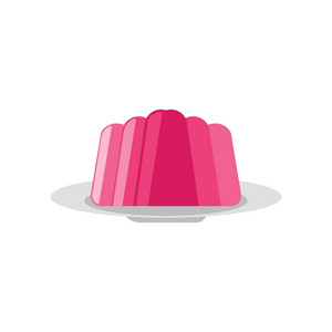 果冻矢量图标果冻图标矢量隔离在白色背景为您的 web 和移动应用程序