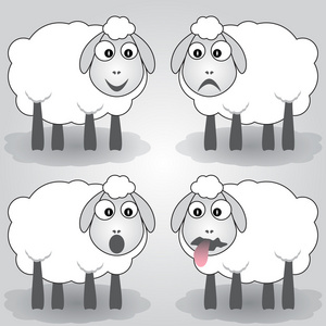 矢量卡通插画的羊