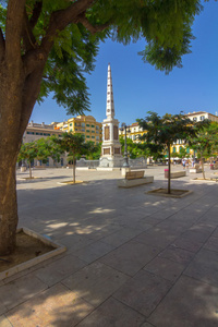 旅行在西班牙马拉加市广场 de la Merced