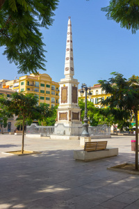 旅行在西班牙马拉加市广场 de la Merced