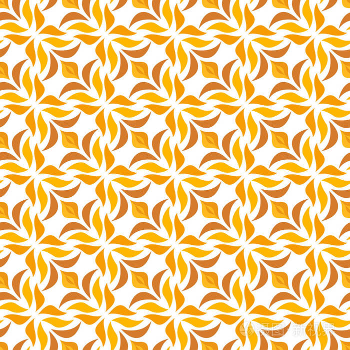 几何花矢量无缝图案.抽象向量纹理.装饰艺术留下背景