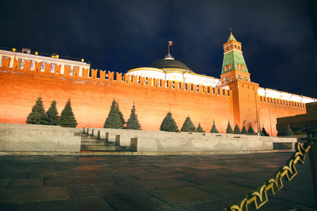 克里姆林宫的砖墙。俄罗斯红场