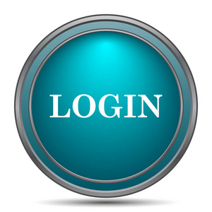 登录图标.白色背景上的互联网按钮照片