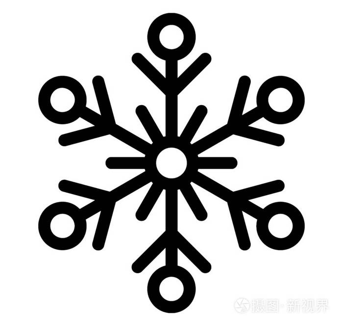 几何雪花图标设计