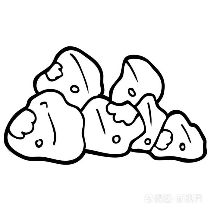 线条画动画片巨石