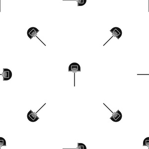 街头篮球圈图案无缝黑色