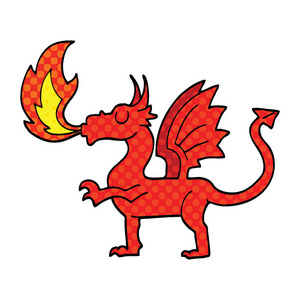 漫画书风格动画片红龙照片