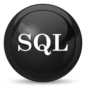 Sql 图标。白色背景上的互联网按钮