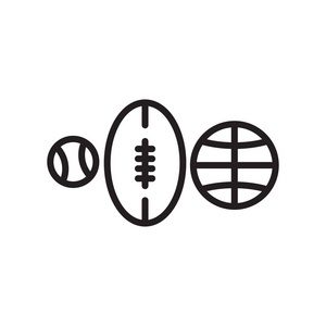 运动图标矢量符号和符号在白色背景下被隔离, 体育标志概念