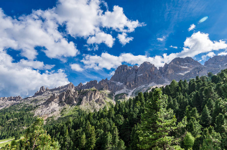 诺伊斯 Catinaccio 地块, 白云岩, 意大利。壮观的看法在瓦尔 di Vajolet, Dolomiti 山, 女低音