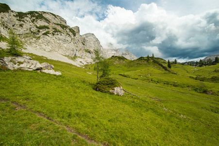 美丽的奥地利阿尔卑斯。山风景在奥地利