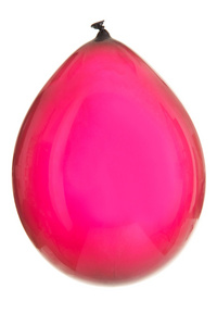 一个粉红色紫色的气球