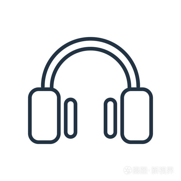 耳罩图标矢量隔离在白色背景, 耳罩透明标志插画-正版商用图片08x4f7