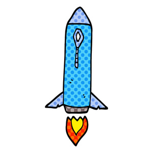 动画片涂鸦空间火箭