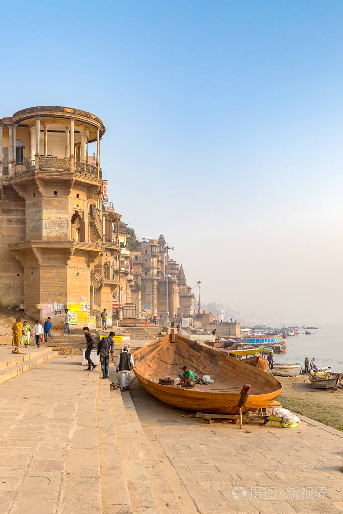 高止山脉, 印度北方邦, 瓦拉纳西, 恒河畔.