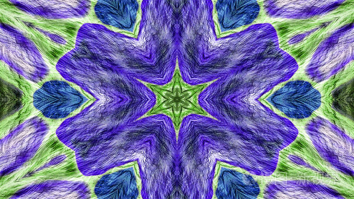 抽象木质背景概念对称图案观赏装饰万花筒运动几何圈与星形