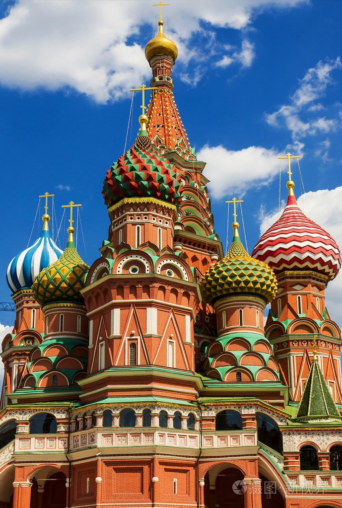 在莫斯科俄罗斯红场圣瓦西里大教堂