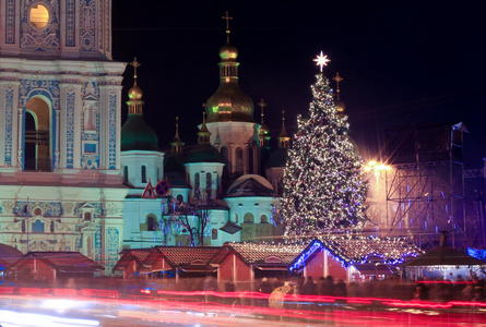 圣诞节在基辅，乌克兰