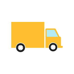 卡车图标矢量隔离白色背景为您的 web 和移动应用程序设计, 卡车徽标概念