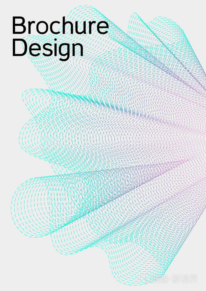 带有抽象线条的封面设计