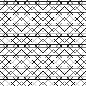 白色背景上的黑色几何装饰品。网络纺织品和墙纸无缝模式